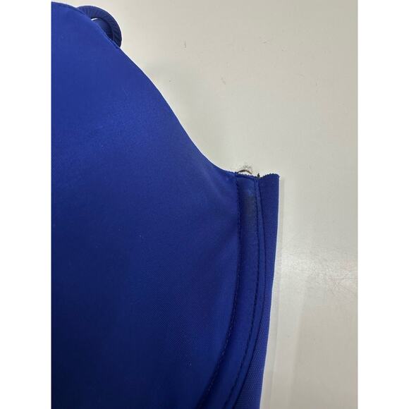 Victorias Secret Womens Bra Size 32DD Lined Demi Royal Blue Adjustable - Picture 4 of 15